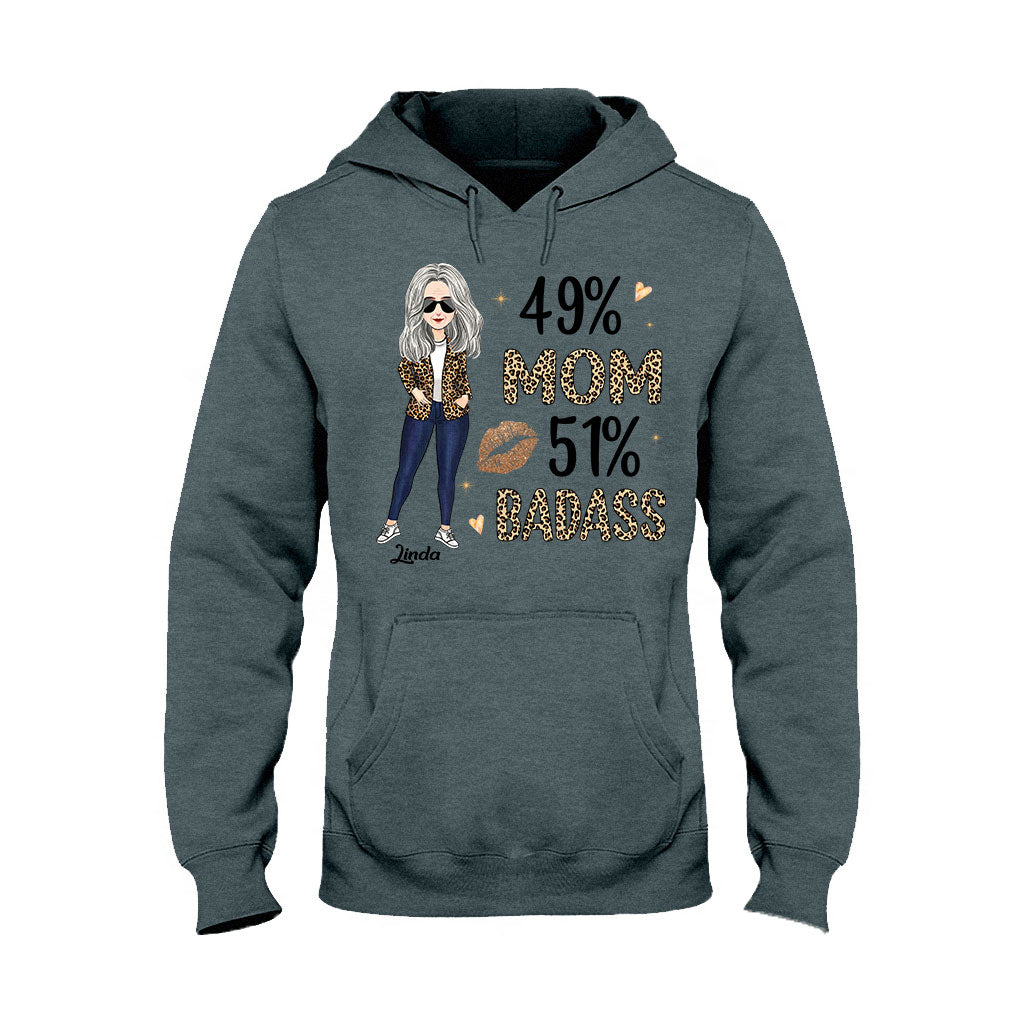 49 % Maman 51 % Badass - T-shirt et sweat à capuche personnalisés pour la fête des mères