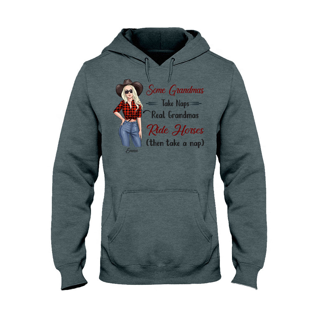 Les vraies grand-mères montent à cheval - T-shirt et sweat à capuche personnalisés pour la fête des mères