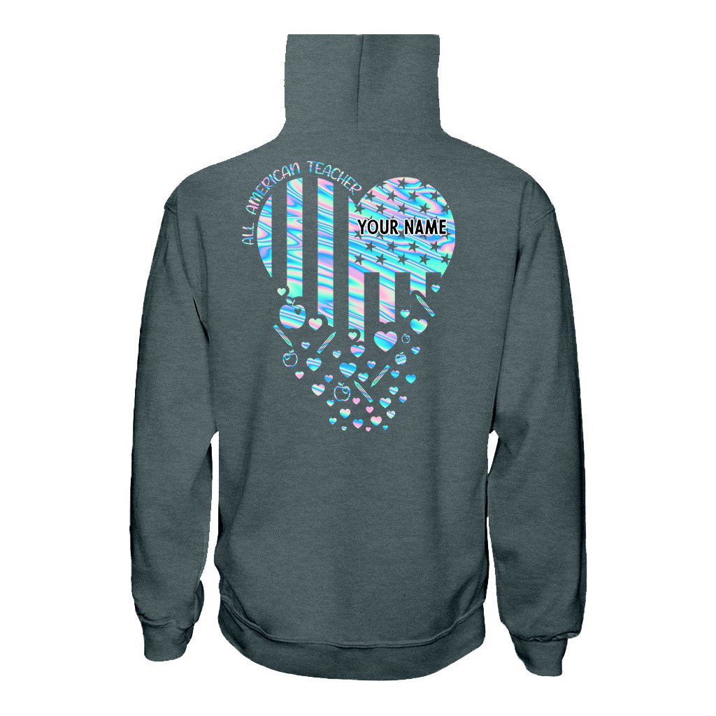 Professeur fier - T-shirt et sweat à capuche personnalisés pour la fête de l'indépendance