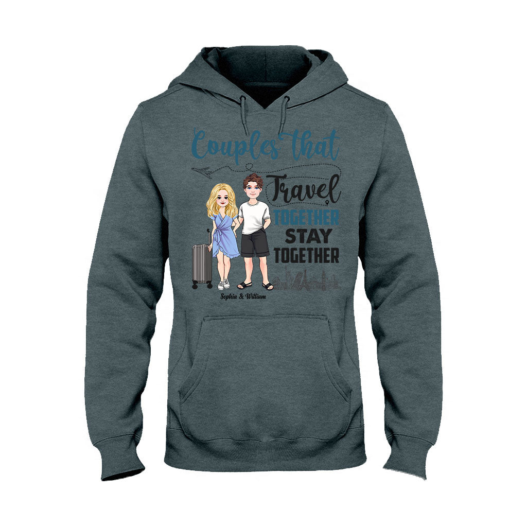 Couple qui voyage ensemble - T-shirt et sweat à capuche de voyage personnalisés