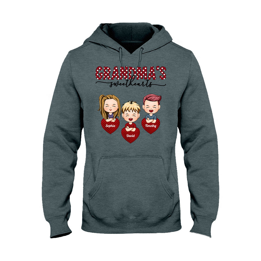Les amoureux de grand-mère - T-shirt et sweat à capuche personnalisés pour la Saint-Valentin.