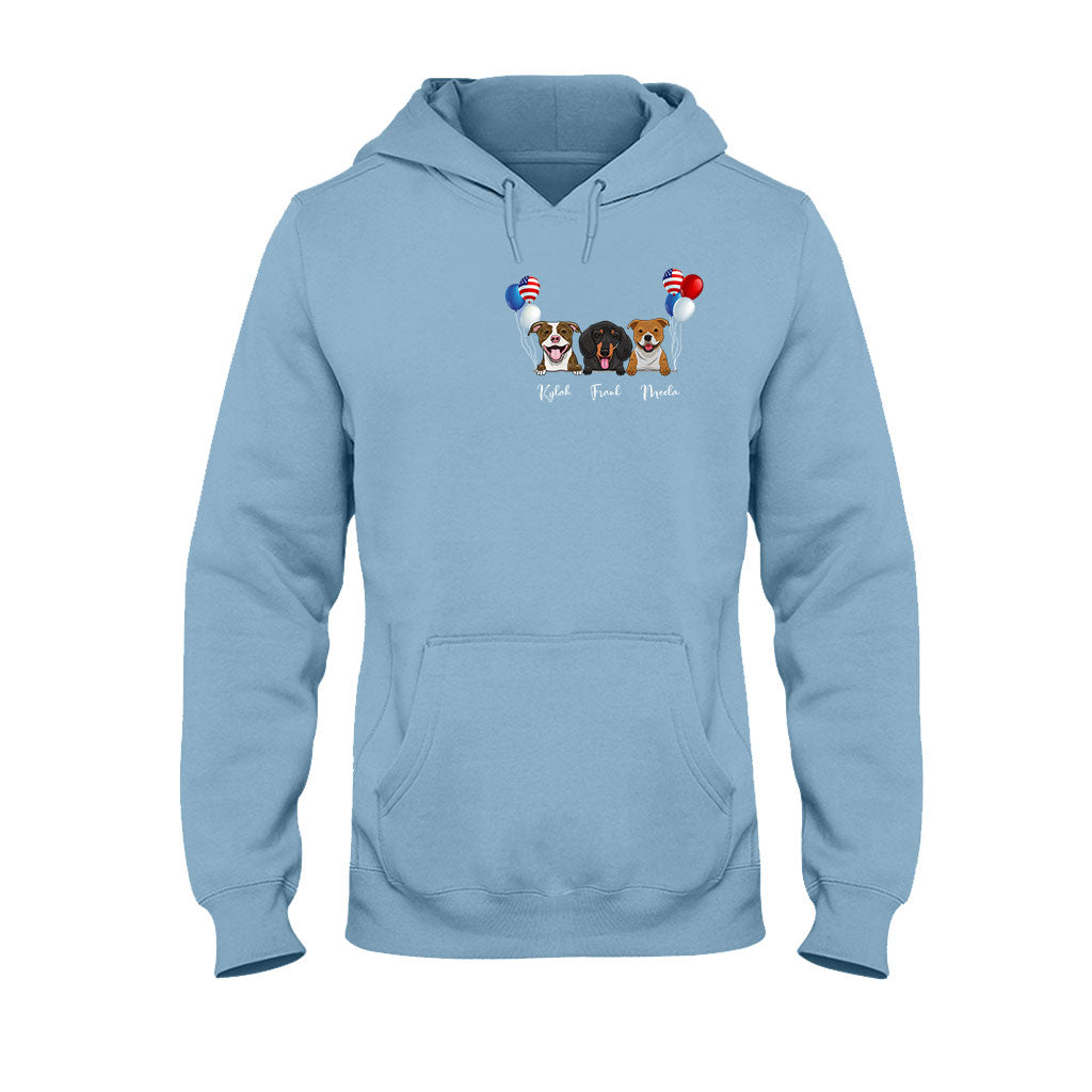 La vie est plus belle avec des chiens - T-shirt et sweat à capuche personnalisés pour la fête de l'Indépendance