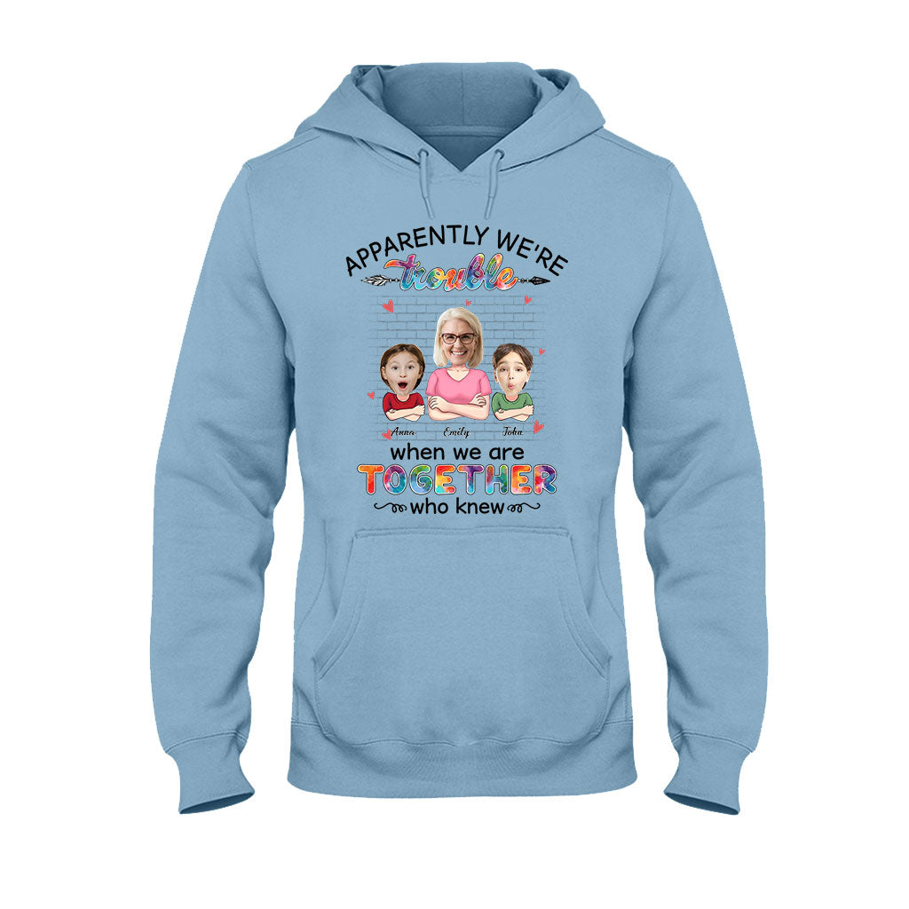 Apparemment, on est des chenapans quand on est ensemble - Cadeau pour grand-mère, grand-mère, petite-fille, petit-fils - T-shirt et sweat à capuche personnalisés