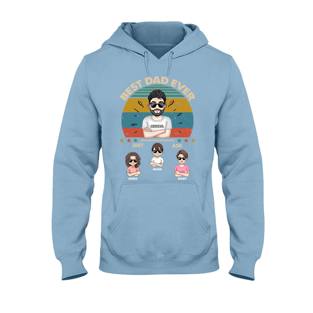 Meilleur papa du monde - Cadeau pour papa, maman, grand-père, grand-mère - T-shirt et sweat à capuche personnalisés