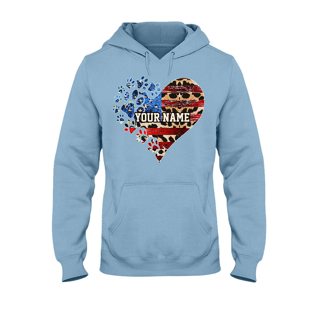 T-shirt et sweat à capuche personnalisés pour chien « Maman Chat de Juillet » - Fête de l'Indépendance