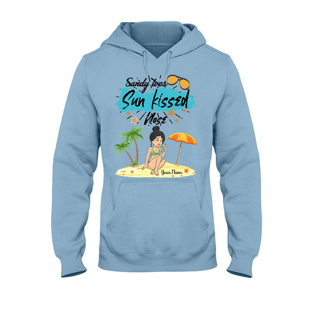 T-shirt et sweat à capuche personnalisés « Sandy Toes Sunkissed Nose » pour les amoureux de la mer