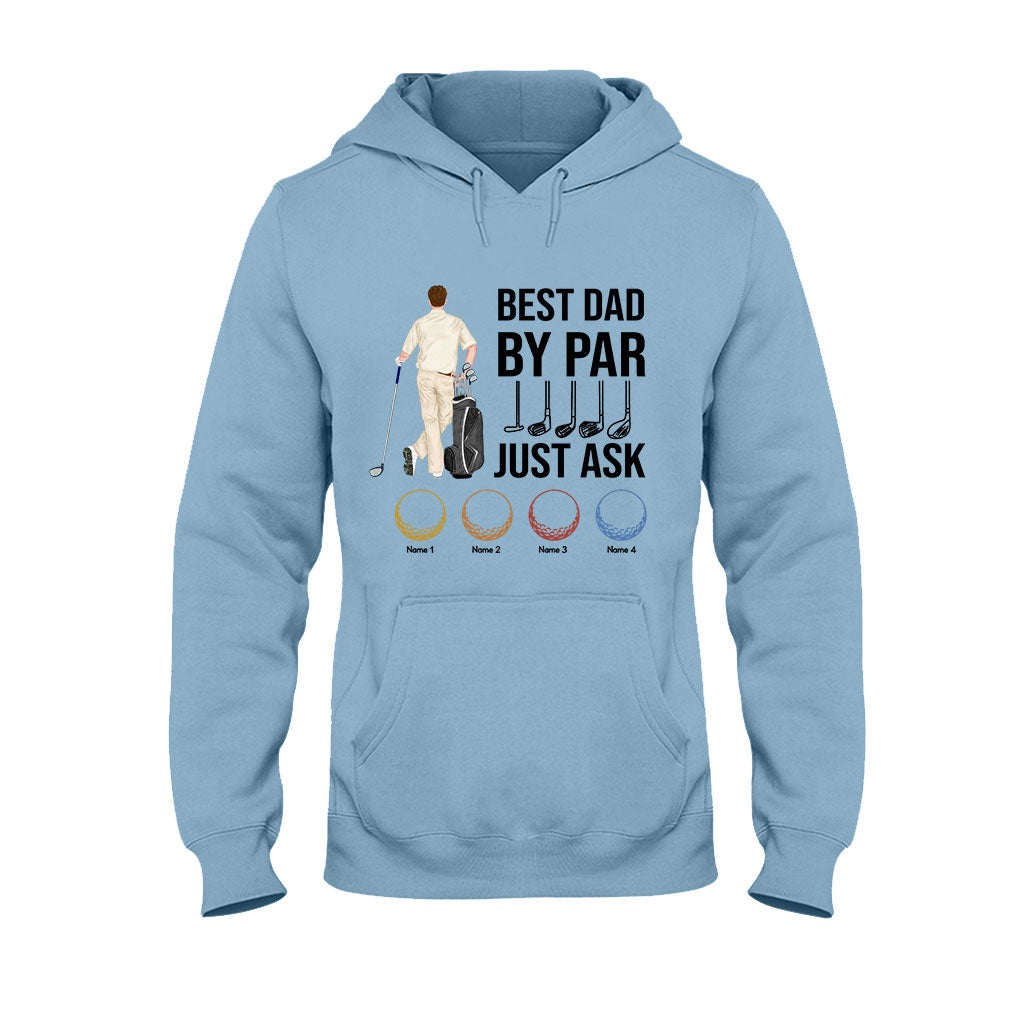 Meilleur papa selon le par - T-shirt et sweat à capuche de golf personnalisés pour la fête des pères