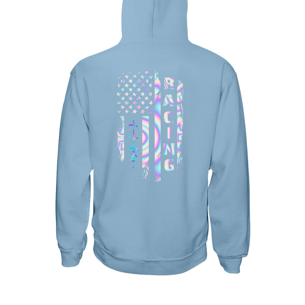 J'adore la course automobile - T-shirt et sweat à capuche personnalisés pour la fête de l'Indépendance