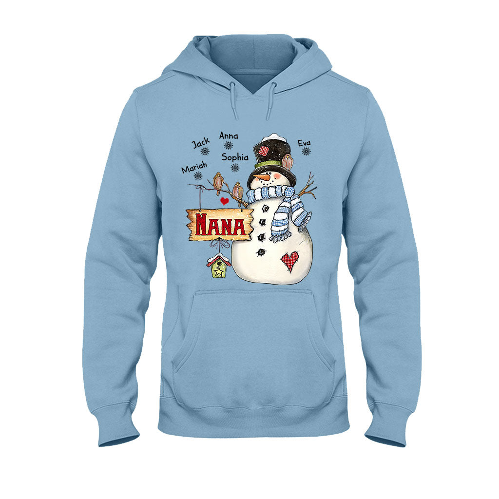 T-shirt et sweat à capuche personnalisés « Nana Snowman » pour grand-mère