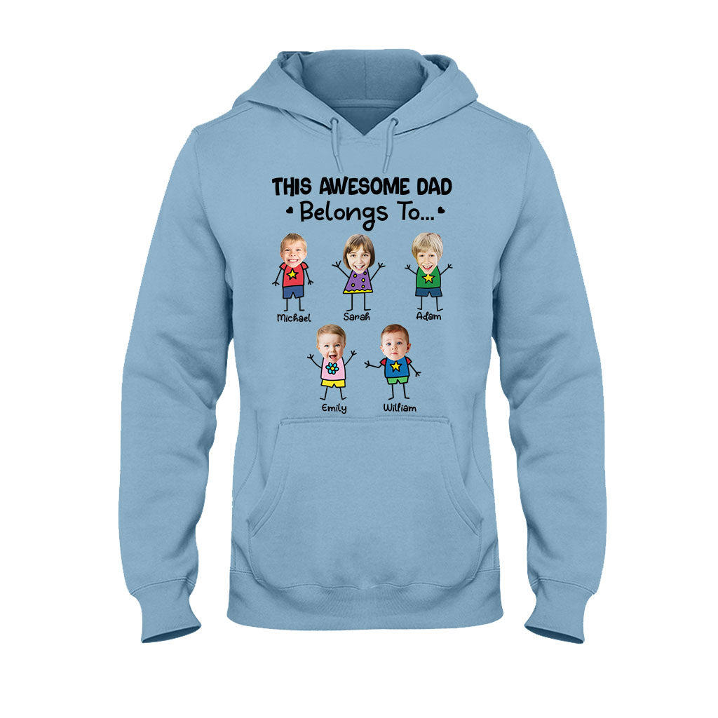 Ce papa génial appartient à - T-shirt et sweat à capuche personnalisés pour papa