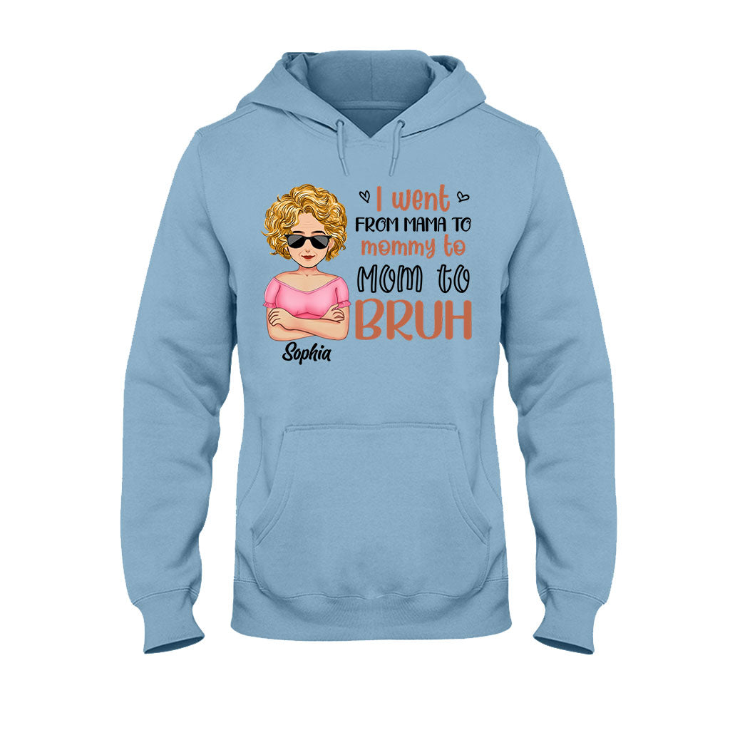 Je suis passé de maman à frère - T-shirt et sweat à capuche personnalisés pour la fête des mères