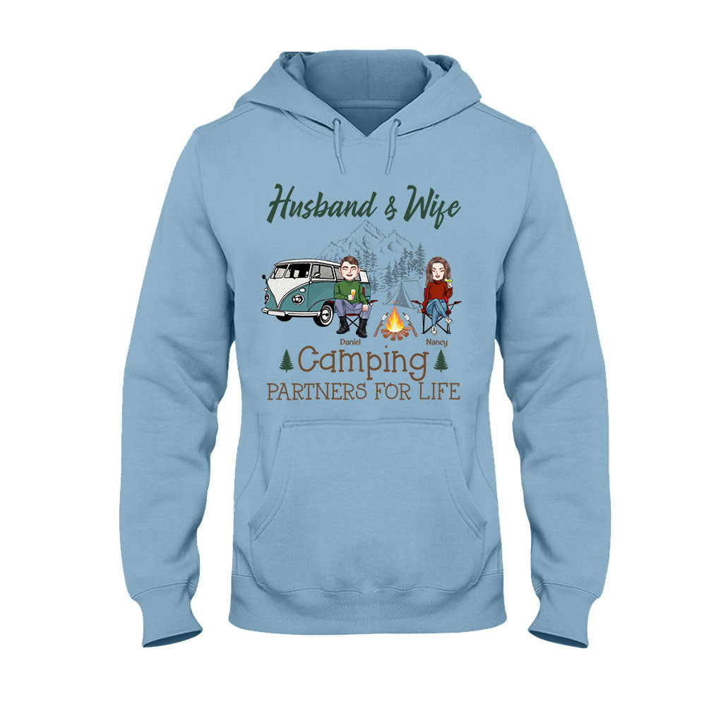 Couple de campeurs pour la vie - T-shirt et sweat à capuche personnalisés pour couples.