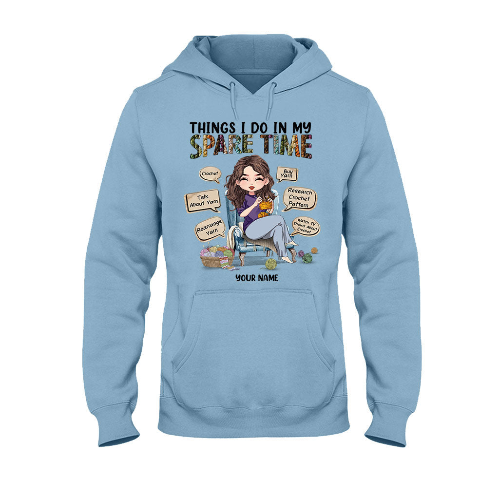 Ce que je fais pendant mon temps libre - T-shirt et sweat à capuche personnalisés au crochet