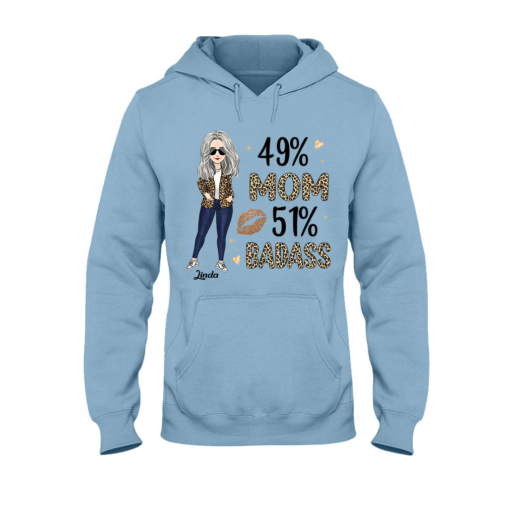 49 % Maman 51 % Badass - T-shirt et sweat à capuche personnalisés pour la fête des mères