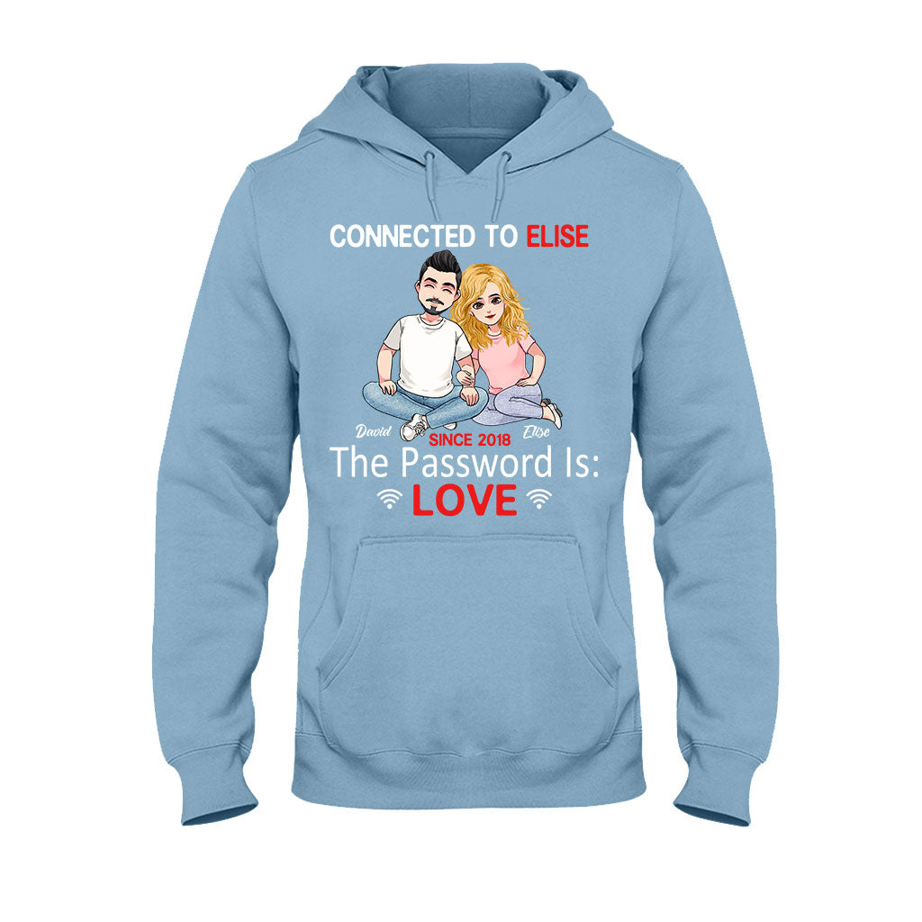 Connected To - Personalized Couple Couple T-shirt and Hoodie