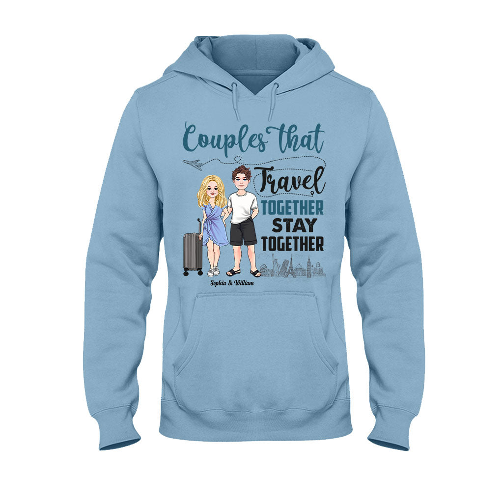 Couple qui voyage ensemble - T-shirt et sweat à capuche de voyage personnalisés