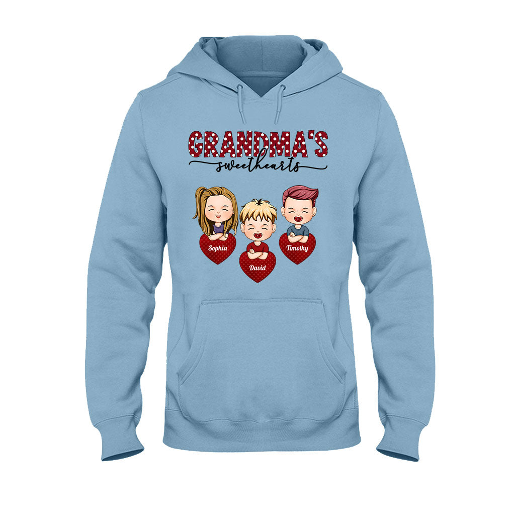 Les amoureux de grand-mère - T-shirt et sweat à capuche personnalisés pour la Saint-Valentin.