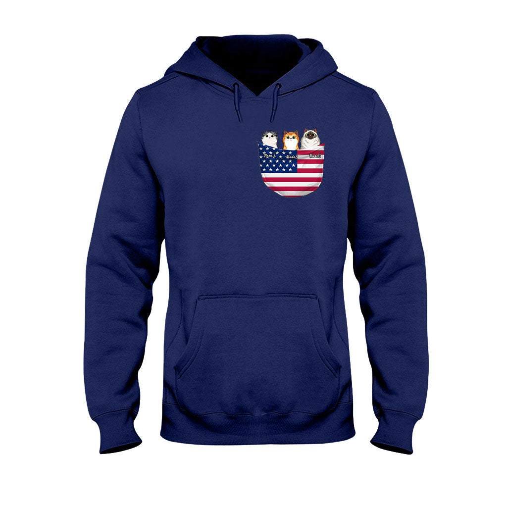 The 4th Of July - Personalized Independence Day Cat T-shirt and Hoodie
