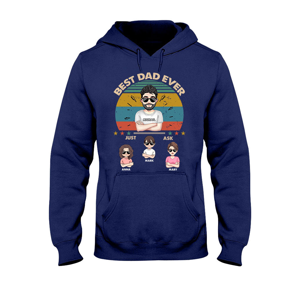 Meilleur papa du monde - Cadeau pour papa, maman, grand-père, grand-mère - T-shirt et sweat à capuche personnalisés