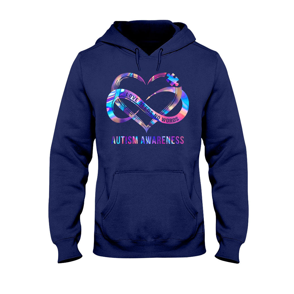 L'amour n'a pas besoin de mots - T-shirt et sweat à capuche de sensibilisation à l'autisme 112021
