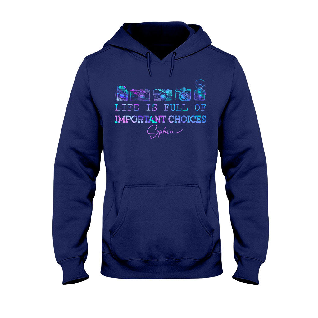 La vie est pleine de choix importants - T-shirt et sweat à capuche personnalisés avec photo