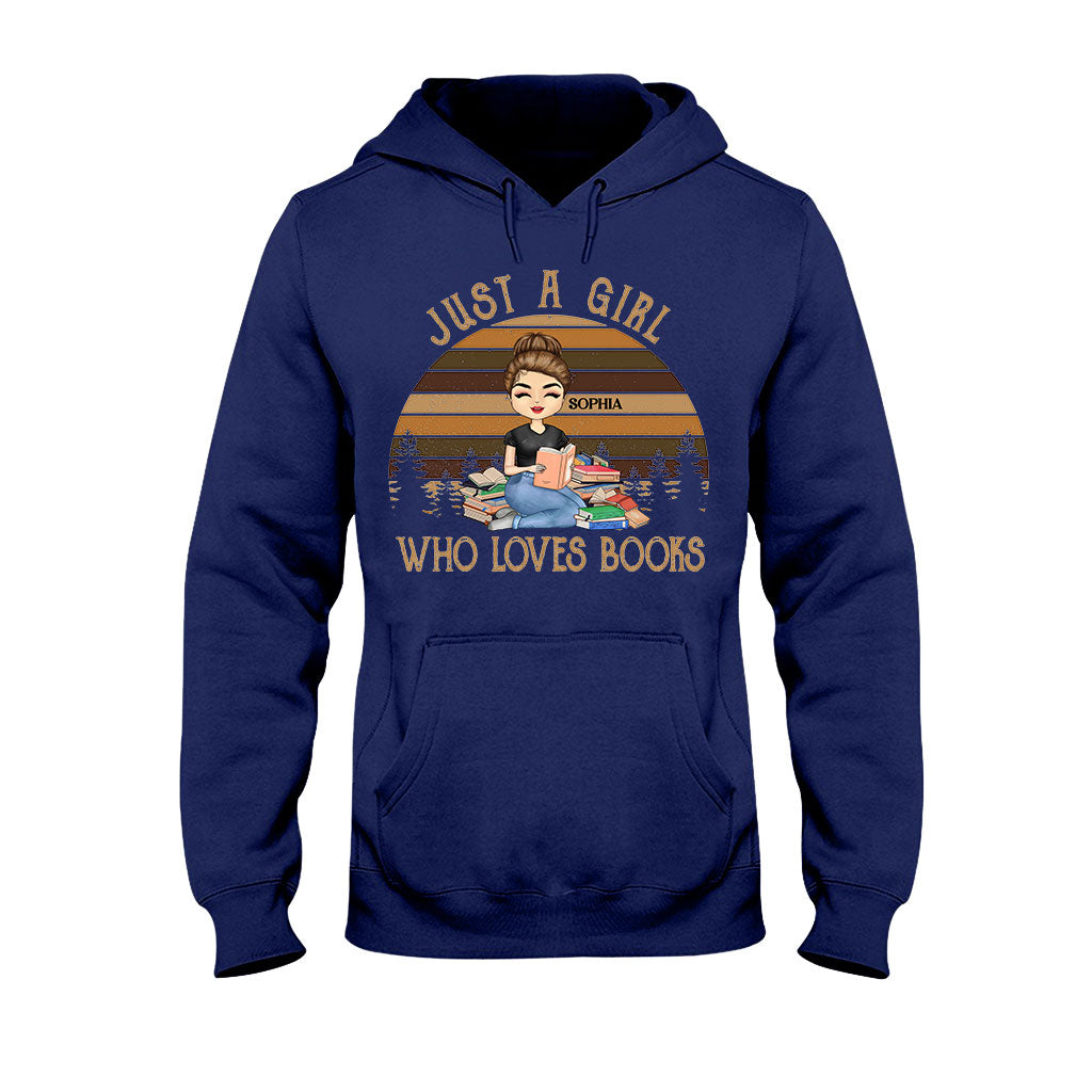 Juste une fille qui aime les livres - T-shirt et sweat à capuche personnalisés sur le thème des livres
