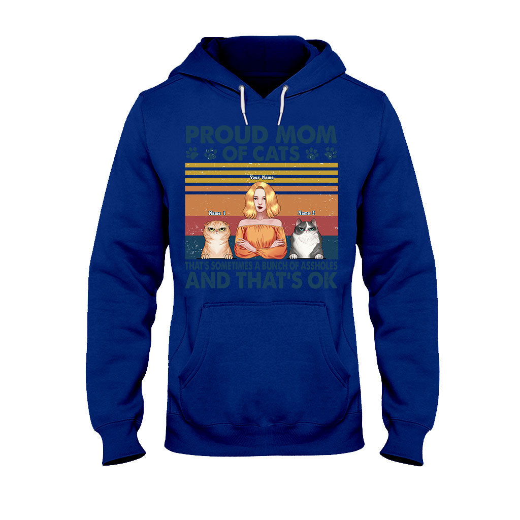 Fière maman d'un chat - T-shirt et sweat à capuche personnalisés