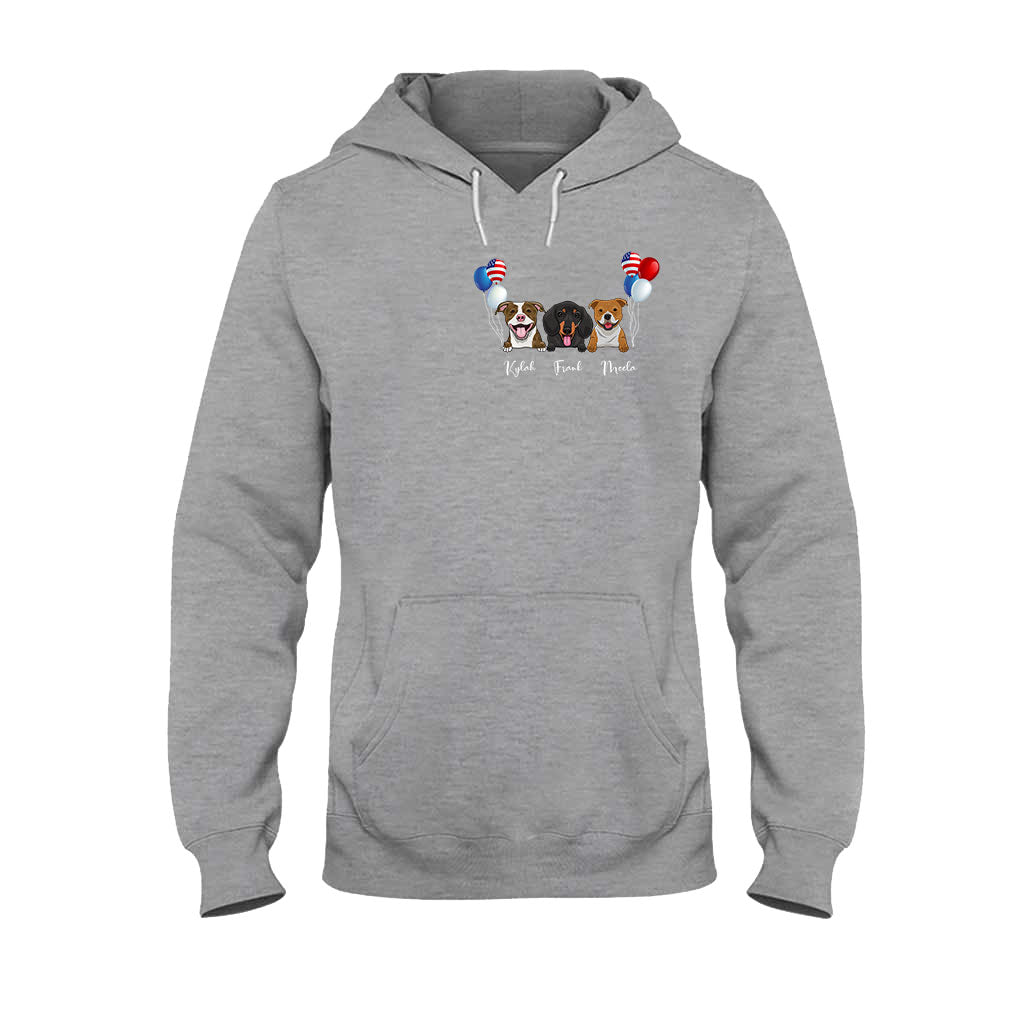 La vie est plus belle avec des chiens - T-shirt et sweat à capuche personnalisés pour la fête de l'Indépendance