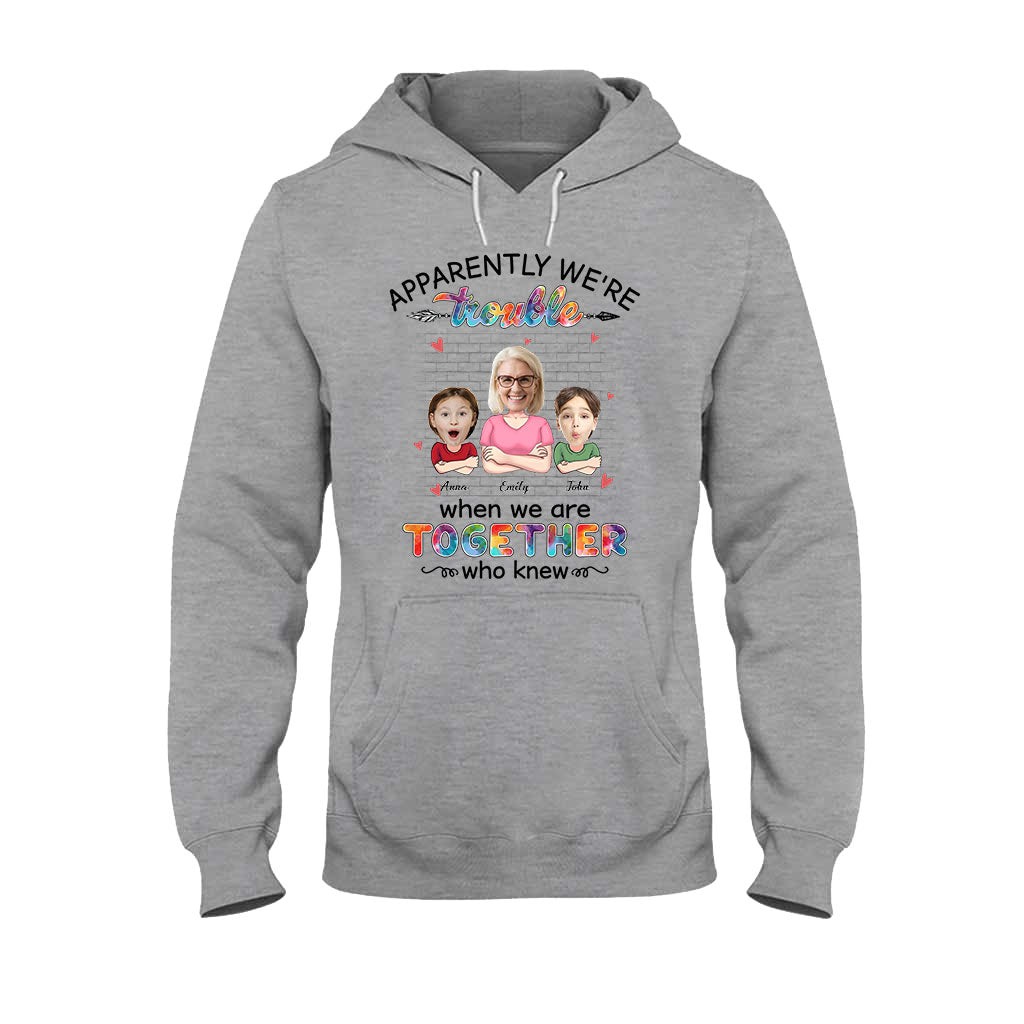 Apparemment, on est des chenapans quand on est ensemble - Cadeau pour grand-mère, grand-mère, petite-fille, petit-fils - T-shirt et sweat à capuche personnalisés