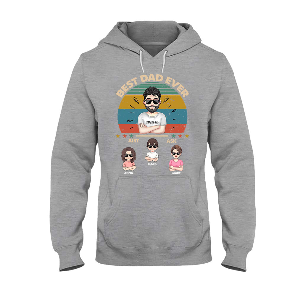 Meilleur papa du monde - Cadeau pour papa, maman, grand-père, grand-mère - T-shirt et sweat à capuche personnalisés