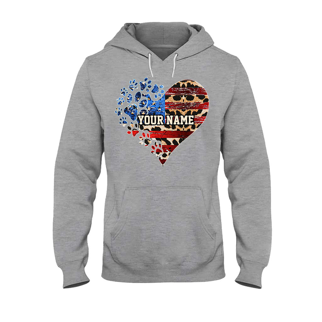 T-shirt et sweat à capuche personnalisés pour chien « Maman Chat de Juillet » - Fête de l'Indépendance