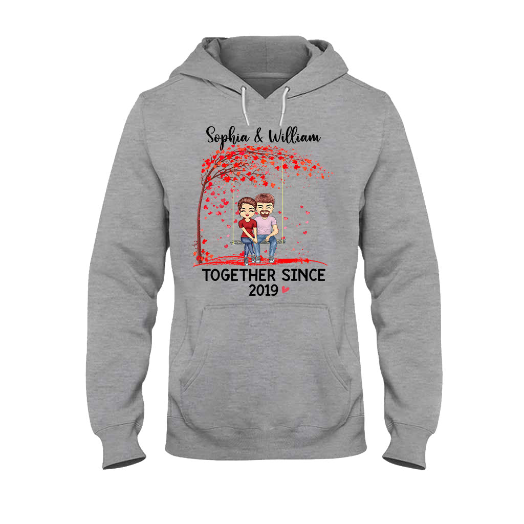 Together Since - Personalized Couple T-shirt and Hoodie