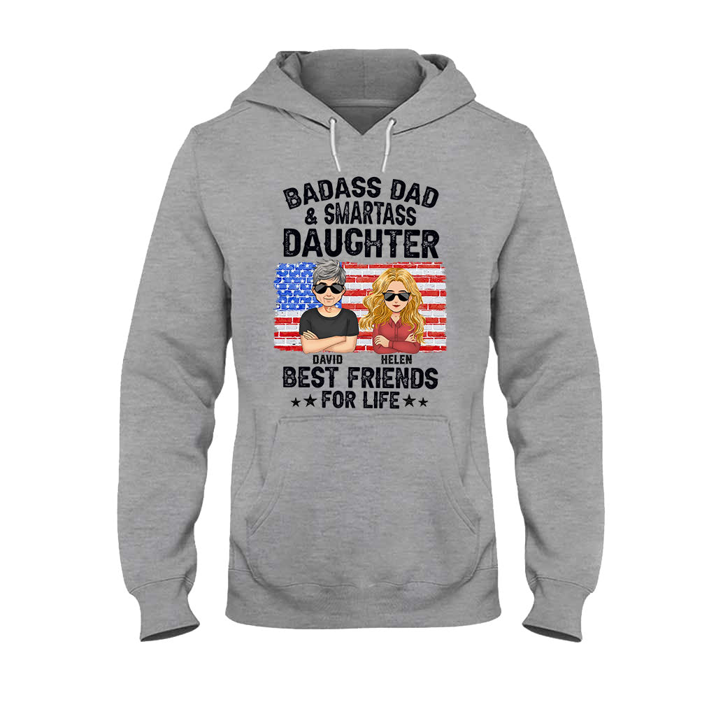Papa badass et fille insolente, meilleurs amis pour la vie - T-shirt et sweat à capuche personnalisés pour papa