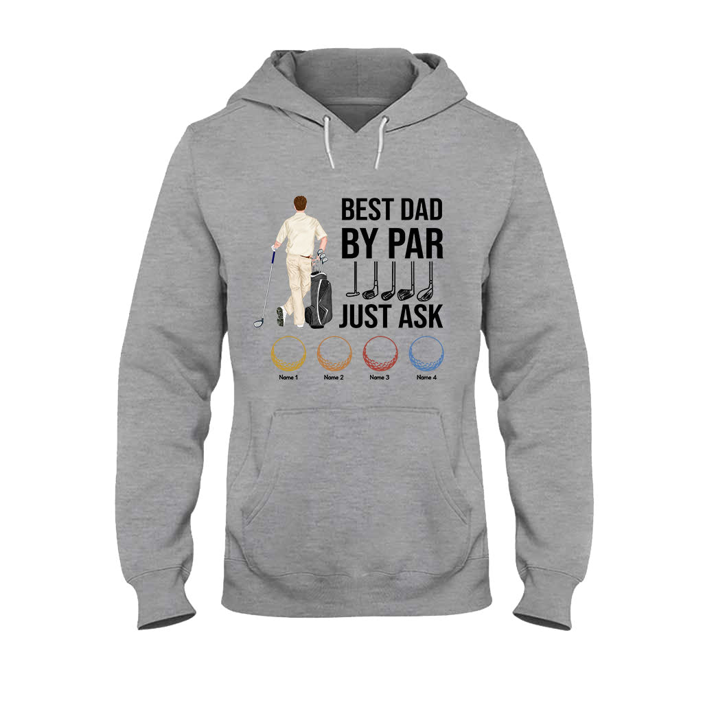 Meilleur papa selon le par - T-shirt et sweat à capuche de golf personnalisés pour la fête des pères