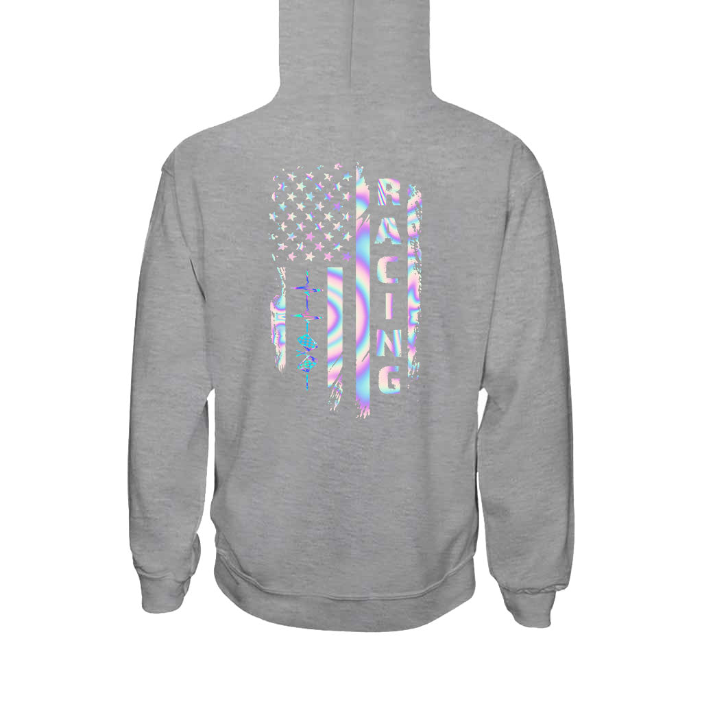 J'adore la course automobile - T-shirt et sweat à capuche personnalisés pour la fête de l'Indépendance
