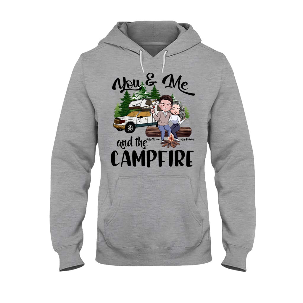 You And Me And The Campfire - Personalized Camping T-shirt and Hoodie