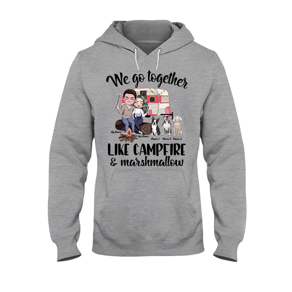 You And Me And The Dogs And The Campfire - Personalized Camping T-shirt and Hoodie
