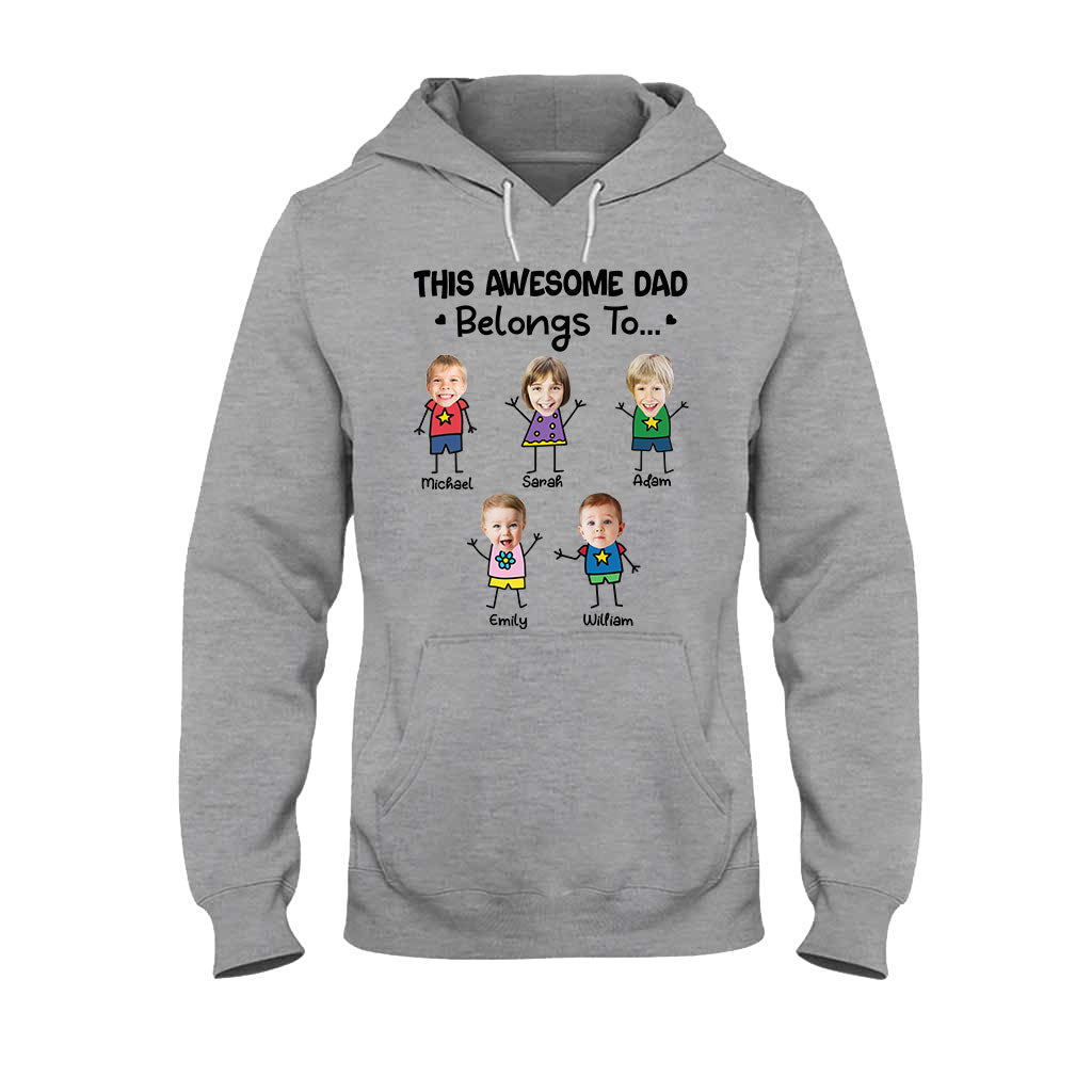Ce papa génial appartient à - T-shirt et sweat à capuche personnalisés pour papa