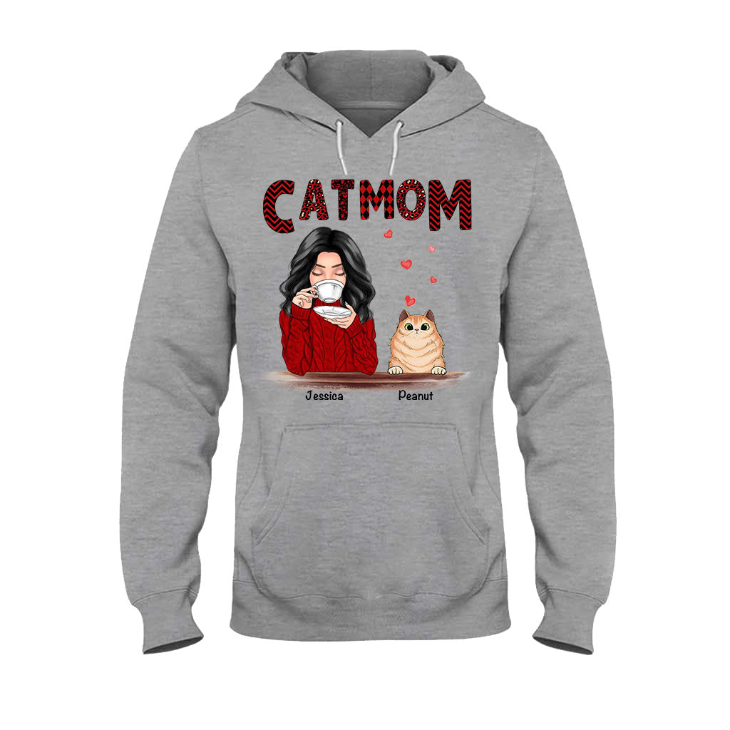 Cat Mom - Personalized Christmas Cat T-shirt and Hoodie