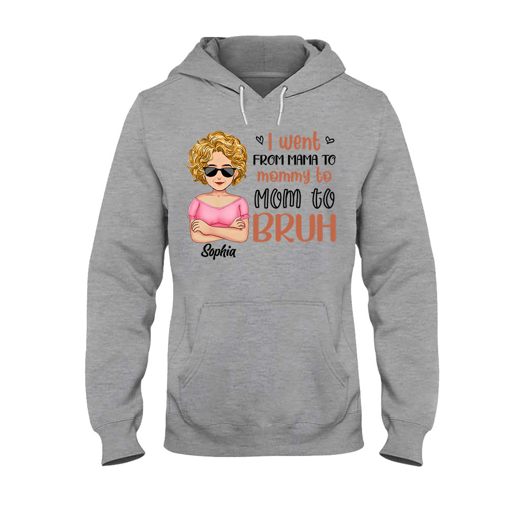 Je suis passé de maman à frère - T-shirt et sweat à capuche personnalisés pour la fête des mères