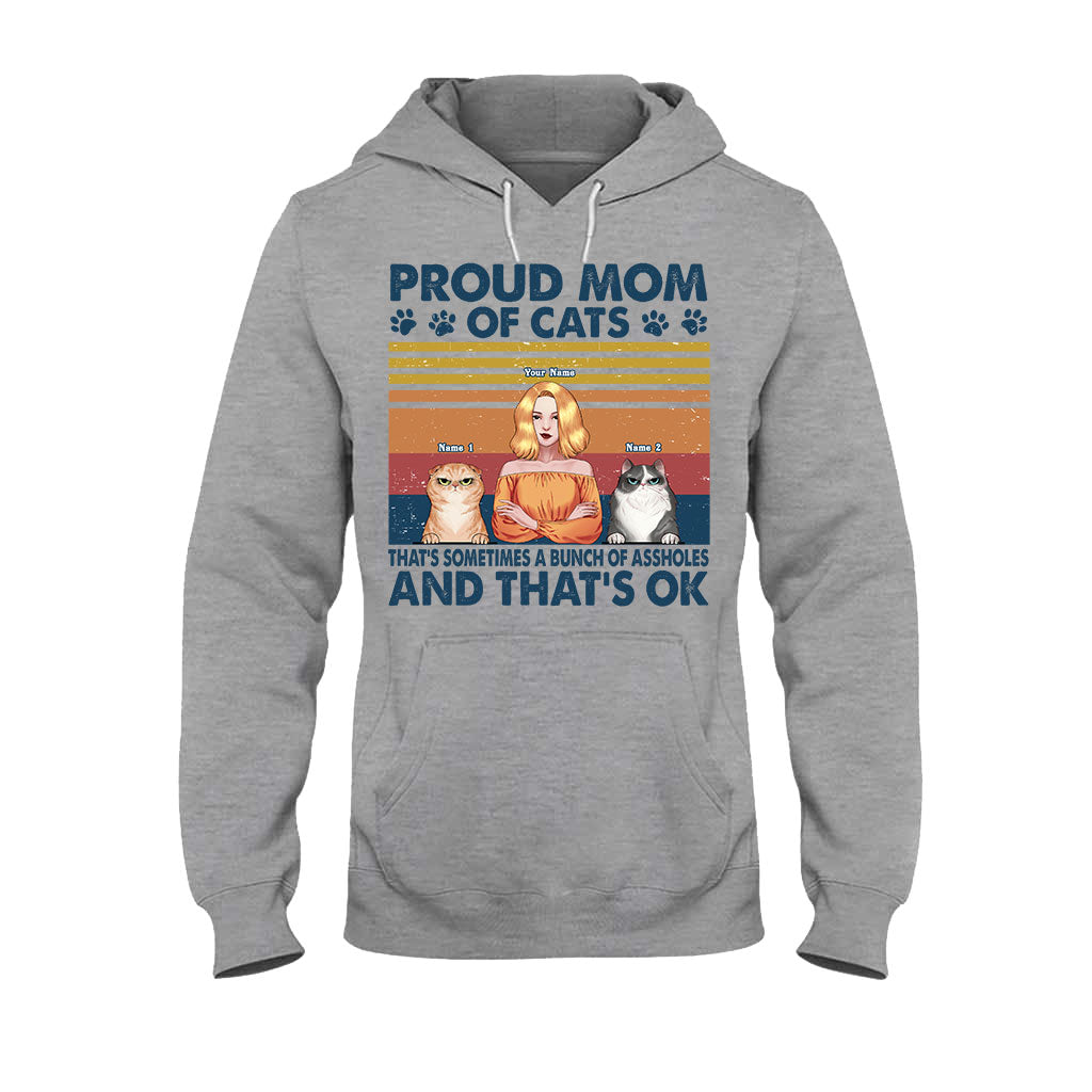 Fière maman d'un chat - T-shirt et sweat à capuche personnalisés