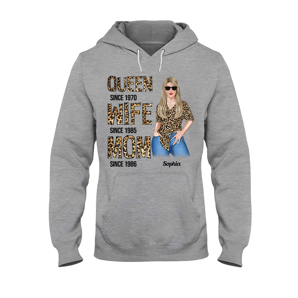 Reine Épouse Maman - T-shirt et sweat à capuche personnalisés pour maman