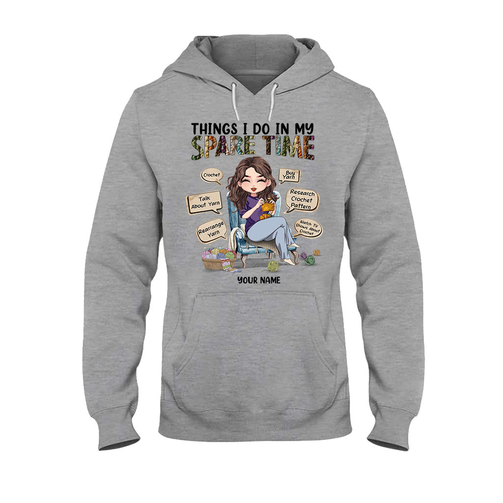 Ce que je fais pendant mon temps libre - T-shirt et sweat à capuche personnalisés au crochet