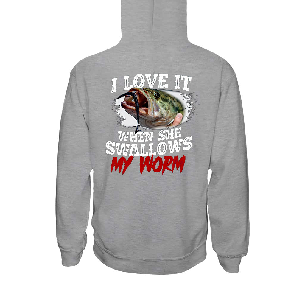 Avalez mon ver - T-shirt et sweat à capuche de pêche 1121