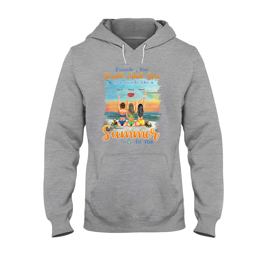 Je t'aime jusqu'à la plage et retour - T-shirt et sweat à capuche personnalisés pour meilleure amie