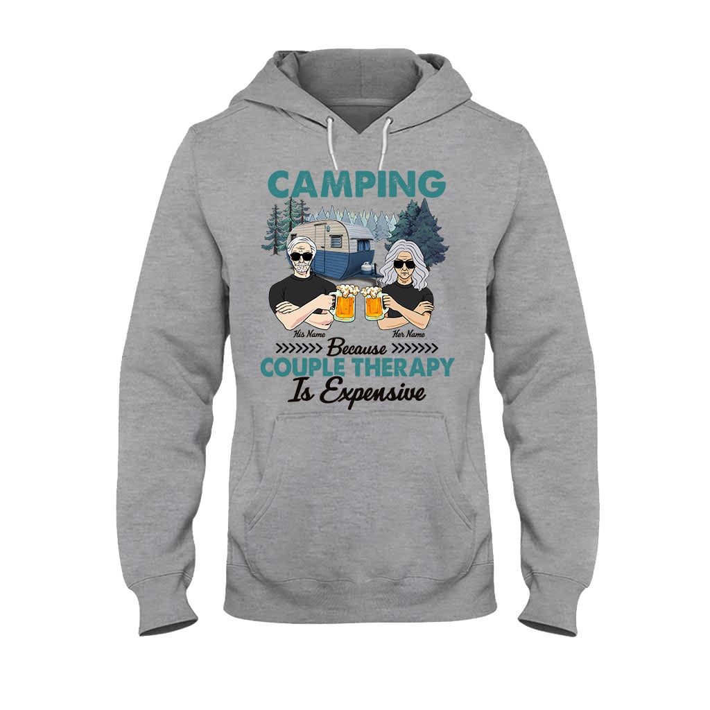 Camping Because Couple Therapy Is Expensive - Personalized T-shirt and Hoodie