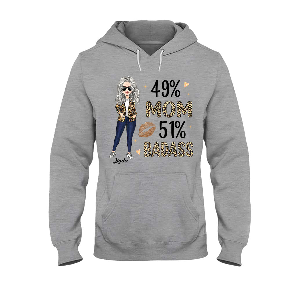 49 % Maman 51 % Badass - T-shirt et sweat à capuche personnalisés pour la fête des mères