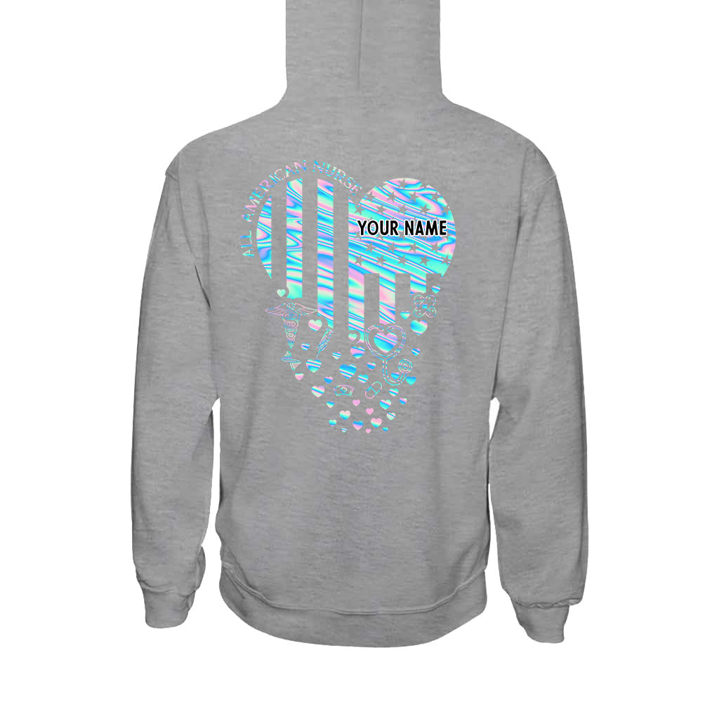 Infirmière fière - T-shirt et sweat à capuche personnalisés pour la fête de l'Indépendance