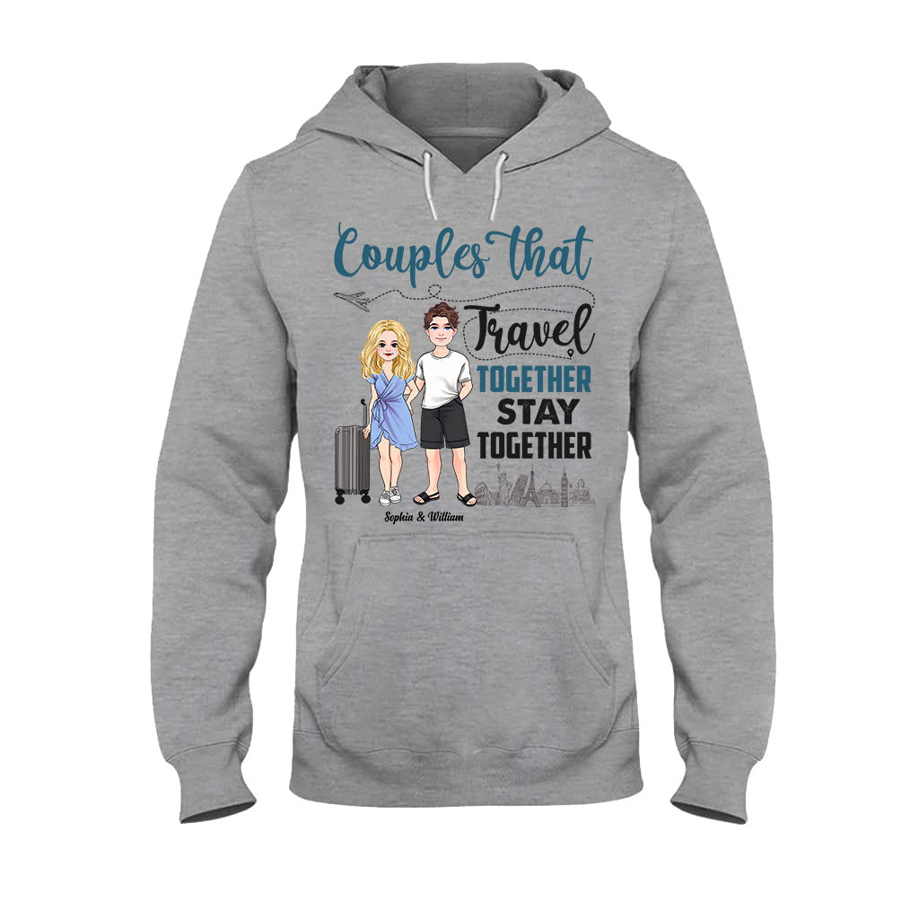 Couple qui voyage ensemble - T-shirt et sweat à capuche de voyage personnalisés