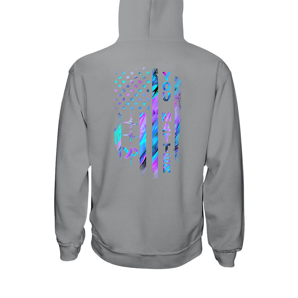 T-shirt et sweat à capuche avec drapeau de prévention du suicide 062021